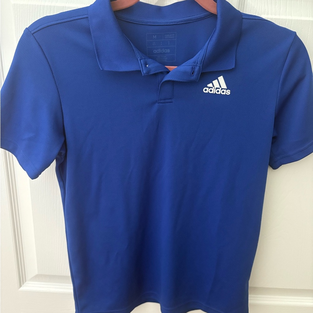 Boys medium Adidas Royal Blue Polo Shirt